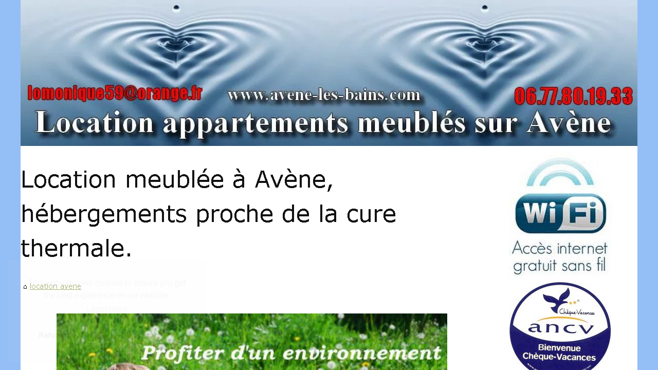 Capture d'écran de http://www.avene-les-bains.com/ 